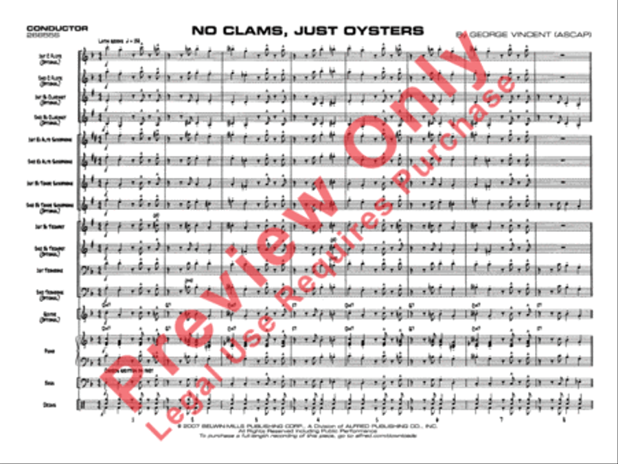 No Clams, Just Oysters Jazz Ensemble scores gallery preview page 4