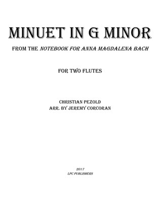 Minuet in G Minor from Notebook for Anna Magdelena Bach