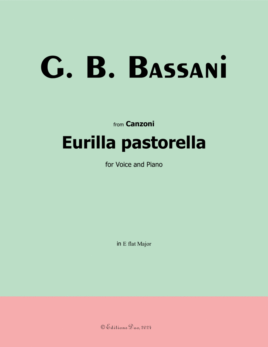 Eurilla pastorella, by Bassani, in E flat Major Voice scores gallery preview page 1