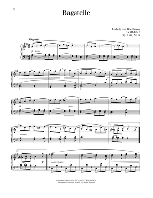 Bagatelle In G Major, Op. 126, No. 5