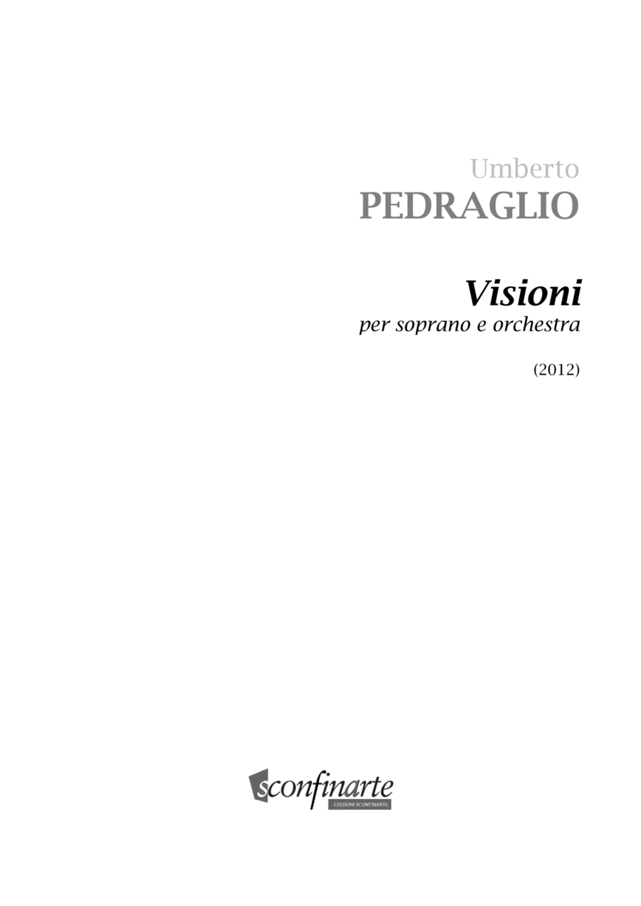 Umberto Pedraglio: VISIONI (ES 993) per Soprano e Orchestra Large Ensemble scores gallery preview page 1