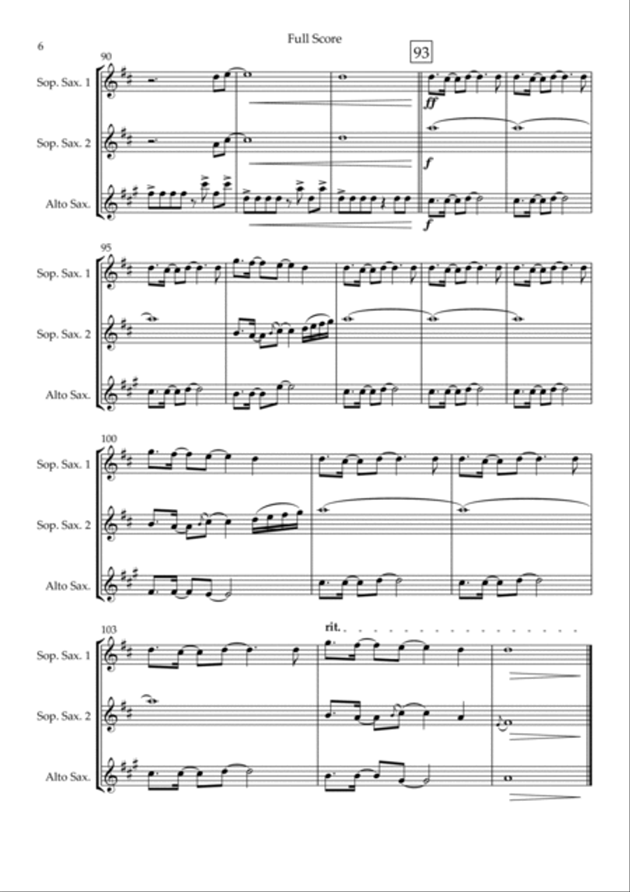Without You Without You Woodwind Trio scores gallery preview page 6