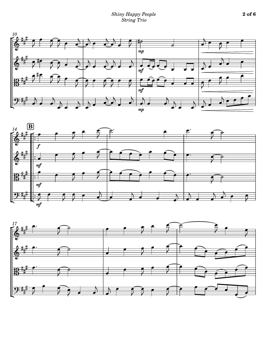 Shiny Happy People String Trio scores gallery preview page 2