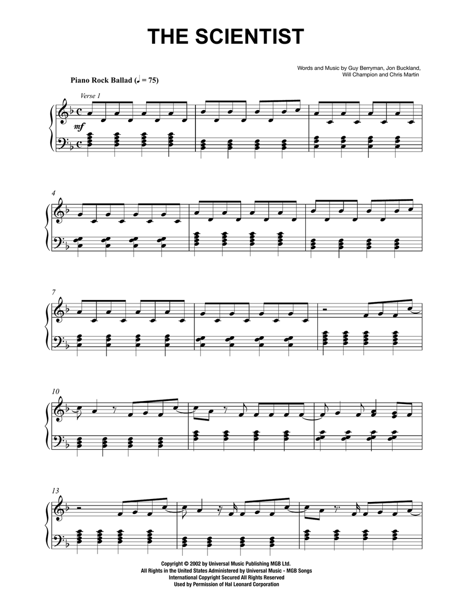 The Scientist Piano Method scores gallery preview page 2