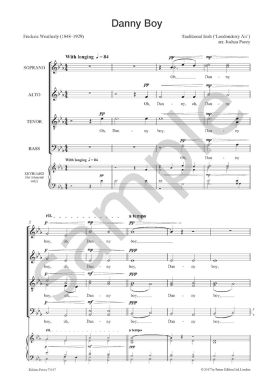 Danny Boy Danny Boy 4-Part scores gallery preview page 2