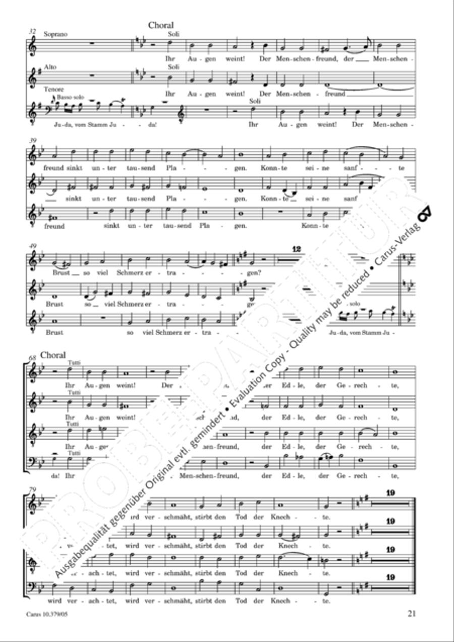 Der Tod Jesu 4-Part scores gallery preview page 22