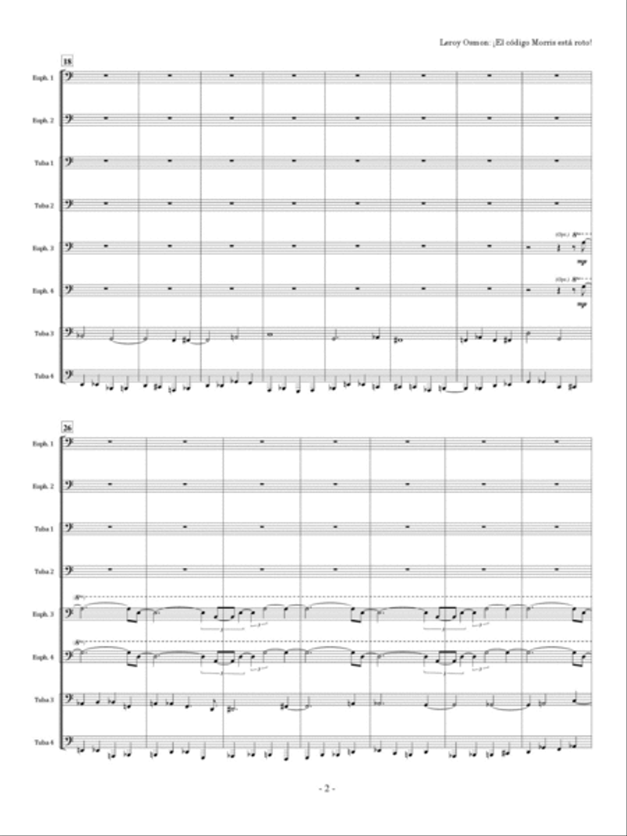 ¡El código Morris está roto! for Tuba-Euphonium Octet Chamber Music scores gallery preview page 3