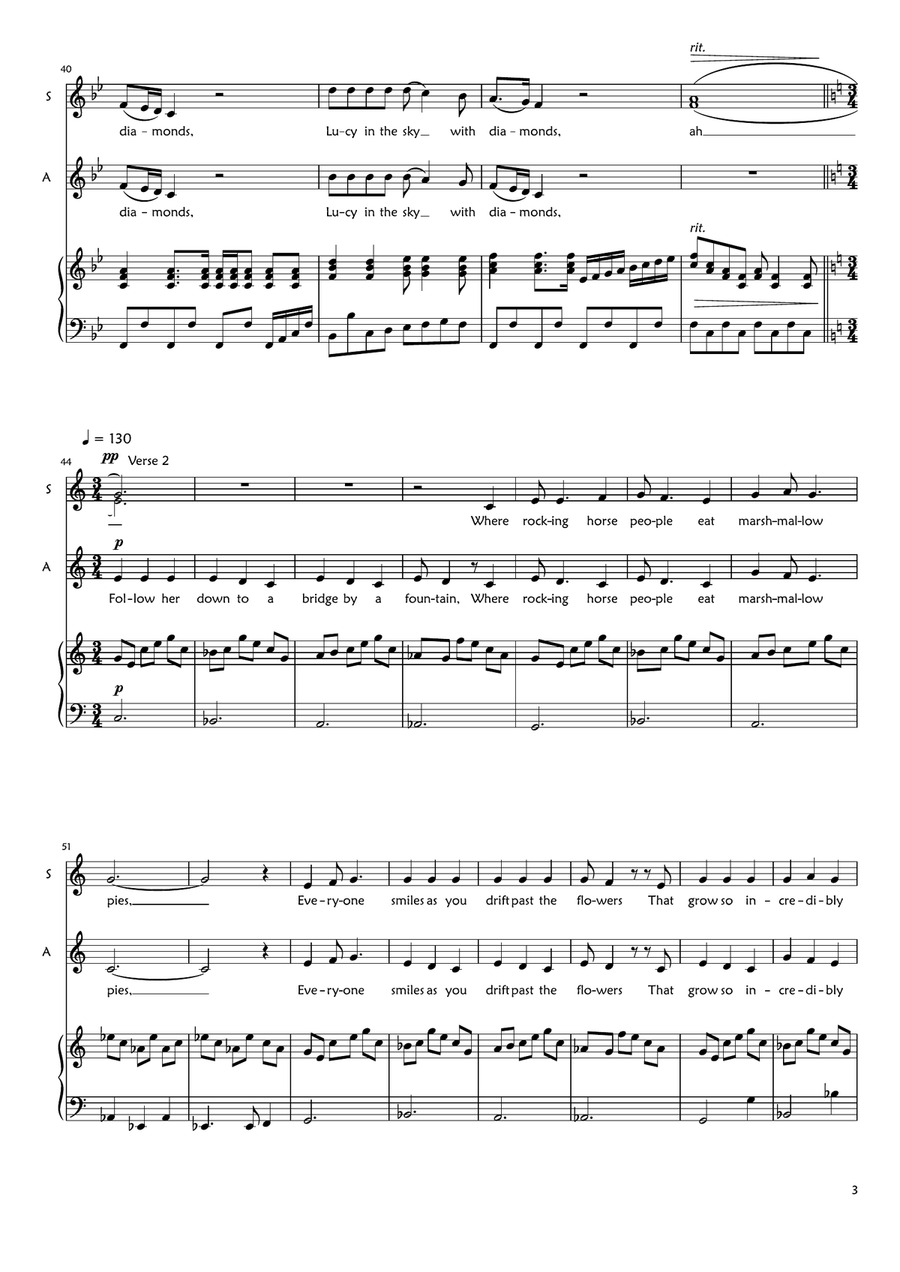 Lucy In The Sky With Diamonds SA scores gallery preview page 3
