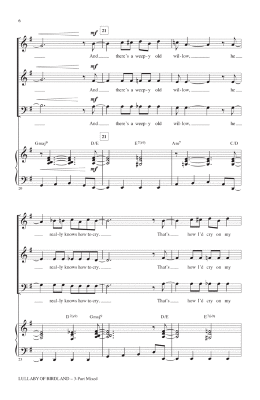 Lullaby Of Birdland Lullaby Of Birdland 3-Part scores gallery preview page 4