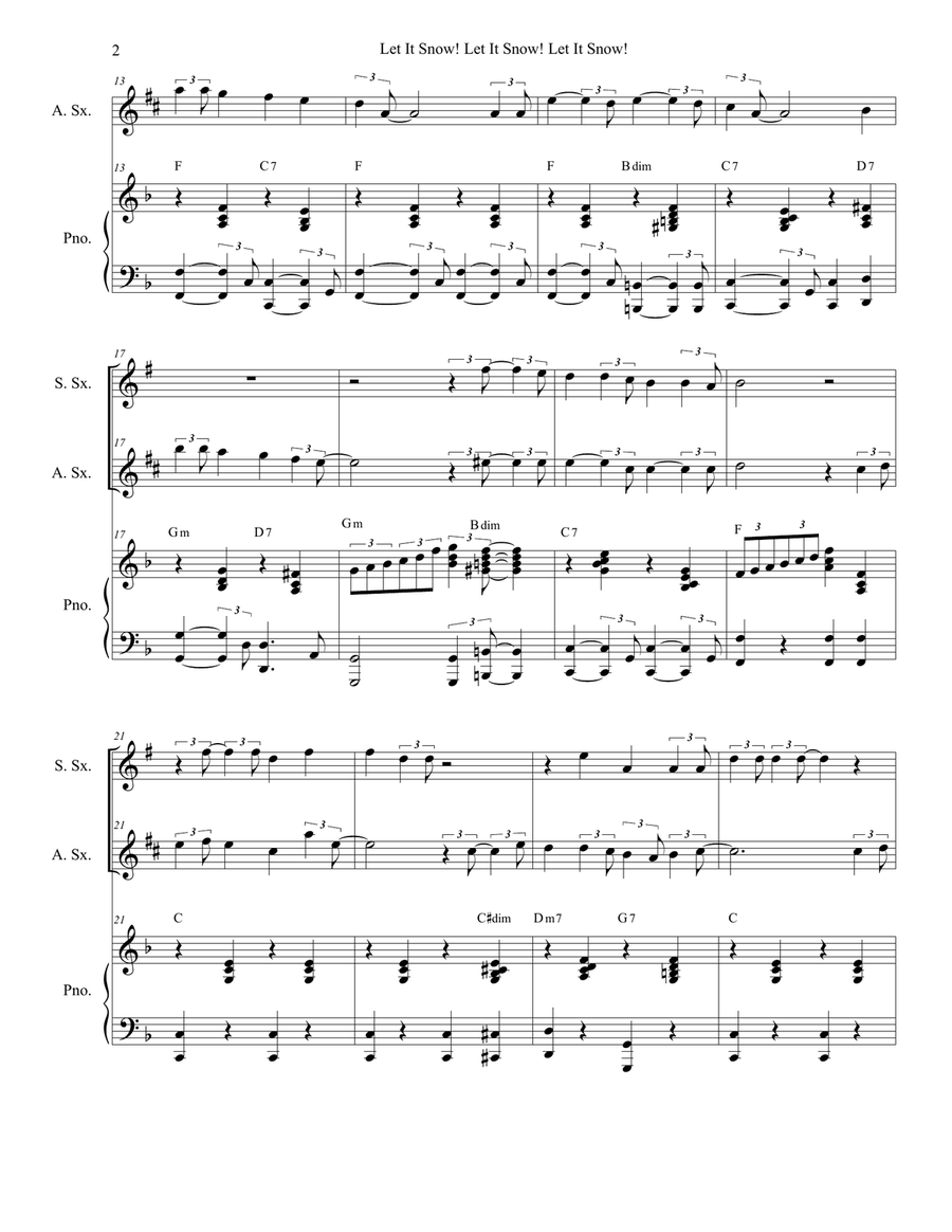 Let It Snow! Let It Snow! Let It Snow! Woodwind Duet scores gallery preview page 2