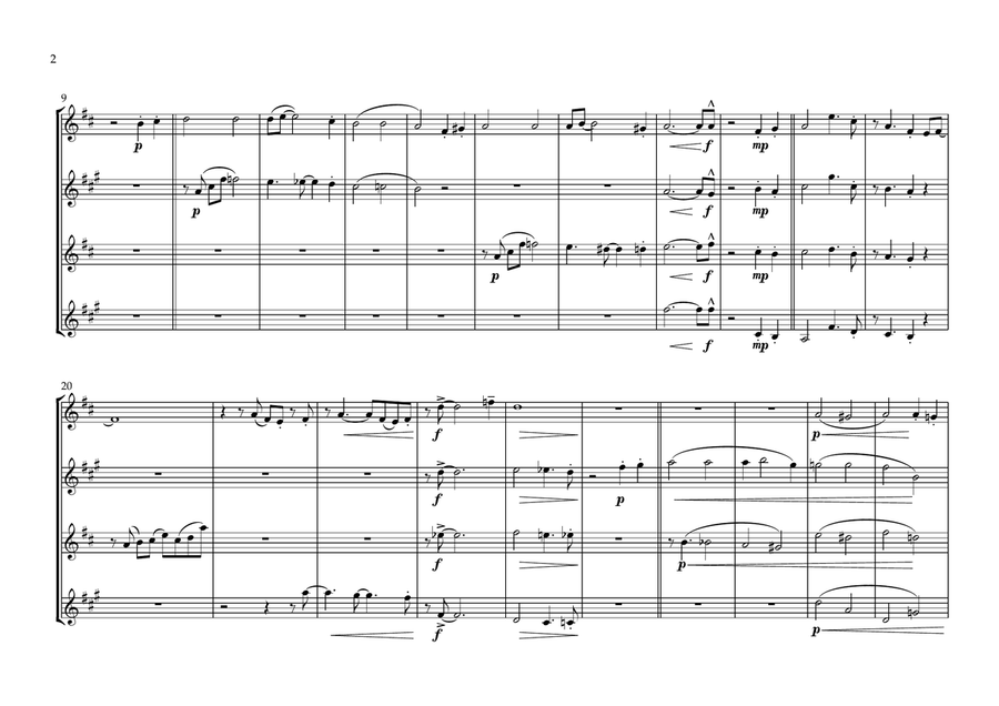 I Could Write A Book Saxophone Quartet scores gallery preview page 2