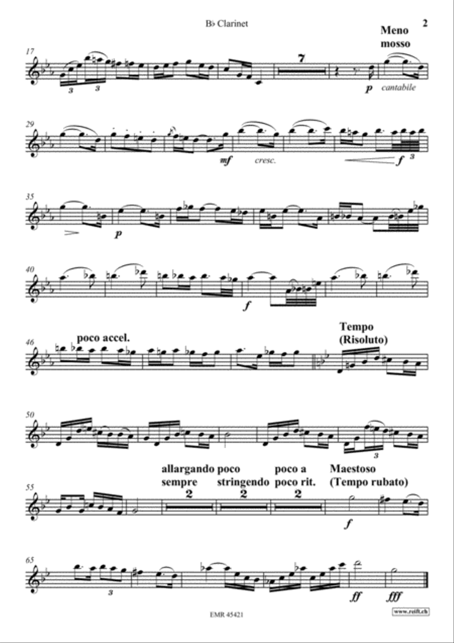 Zwei Judische Stucke Clarinet Solo scores gallery preview page 3