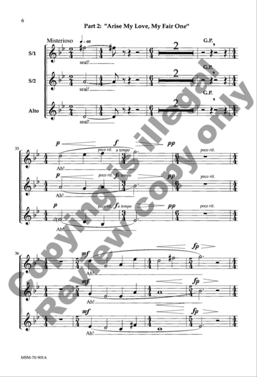 Song of Solomon SSA scores gallery preview page 11