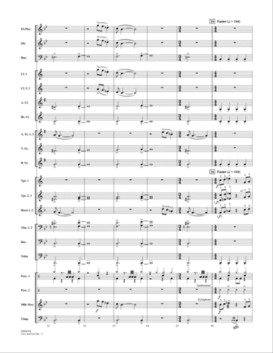 Live and Let Die - Conductor Score (Full Score) Concert Band scores gallery preview page 3