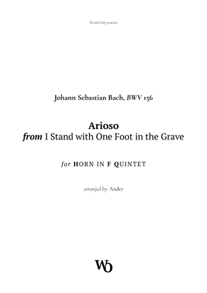 Book cover for Arioso by Bach for French Horn Quintet