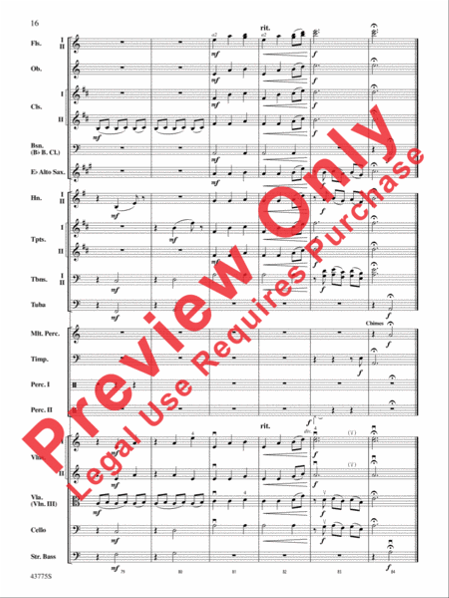 Ancient Echoes of Time Full Orchestra scores gallery preview page 17