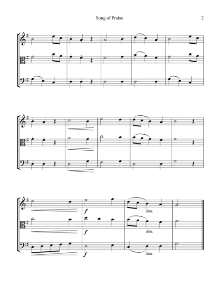 Song of Praise/Hymn Song for string trio (quartet) K. 623a (Austrian National Anthem) image number null