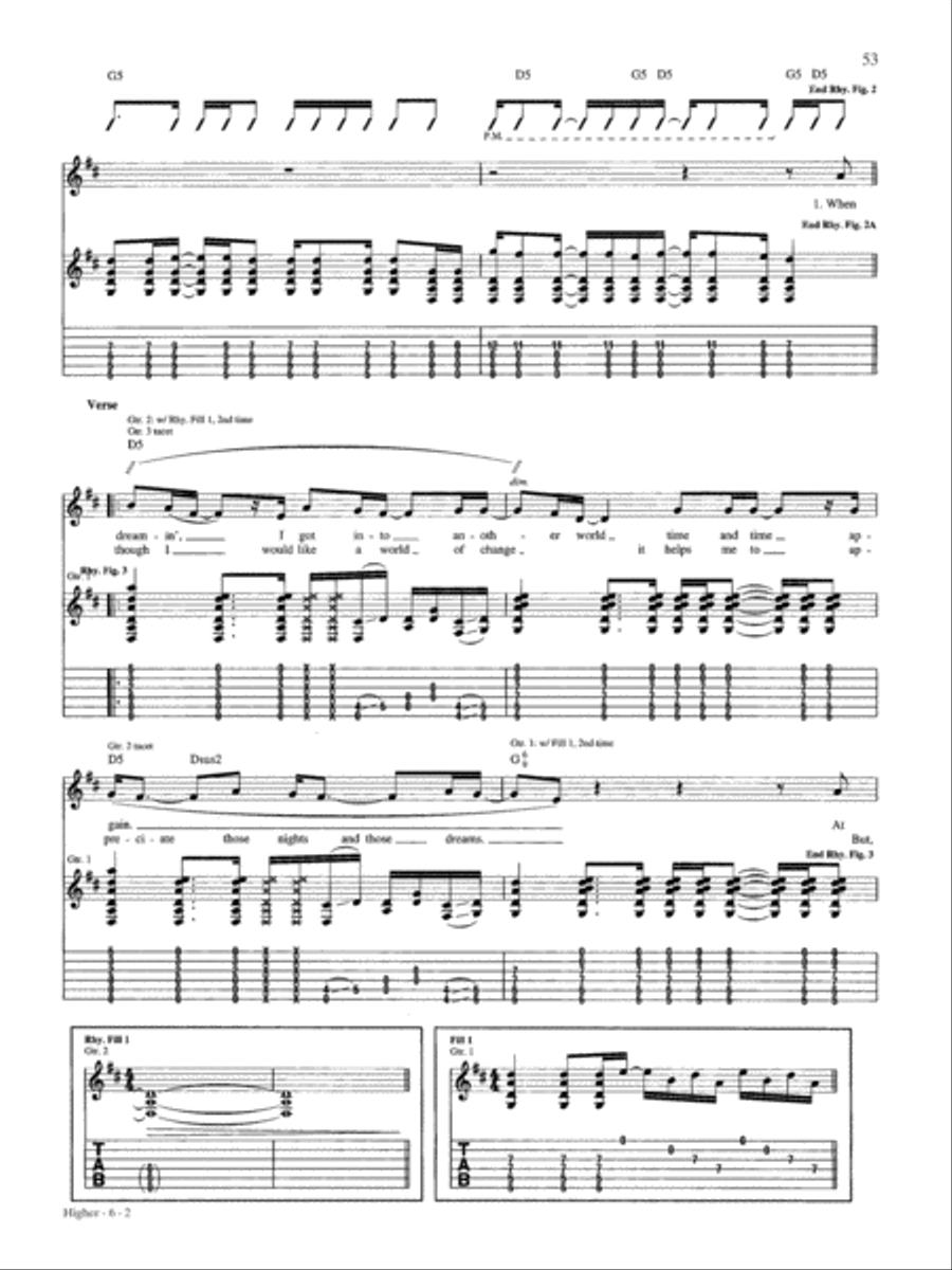 Higher Higher Guitar Tablature scores gallery preview page 2