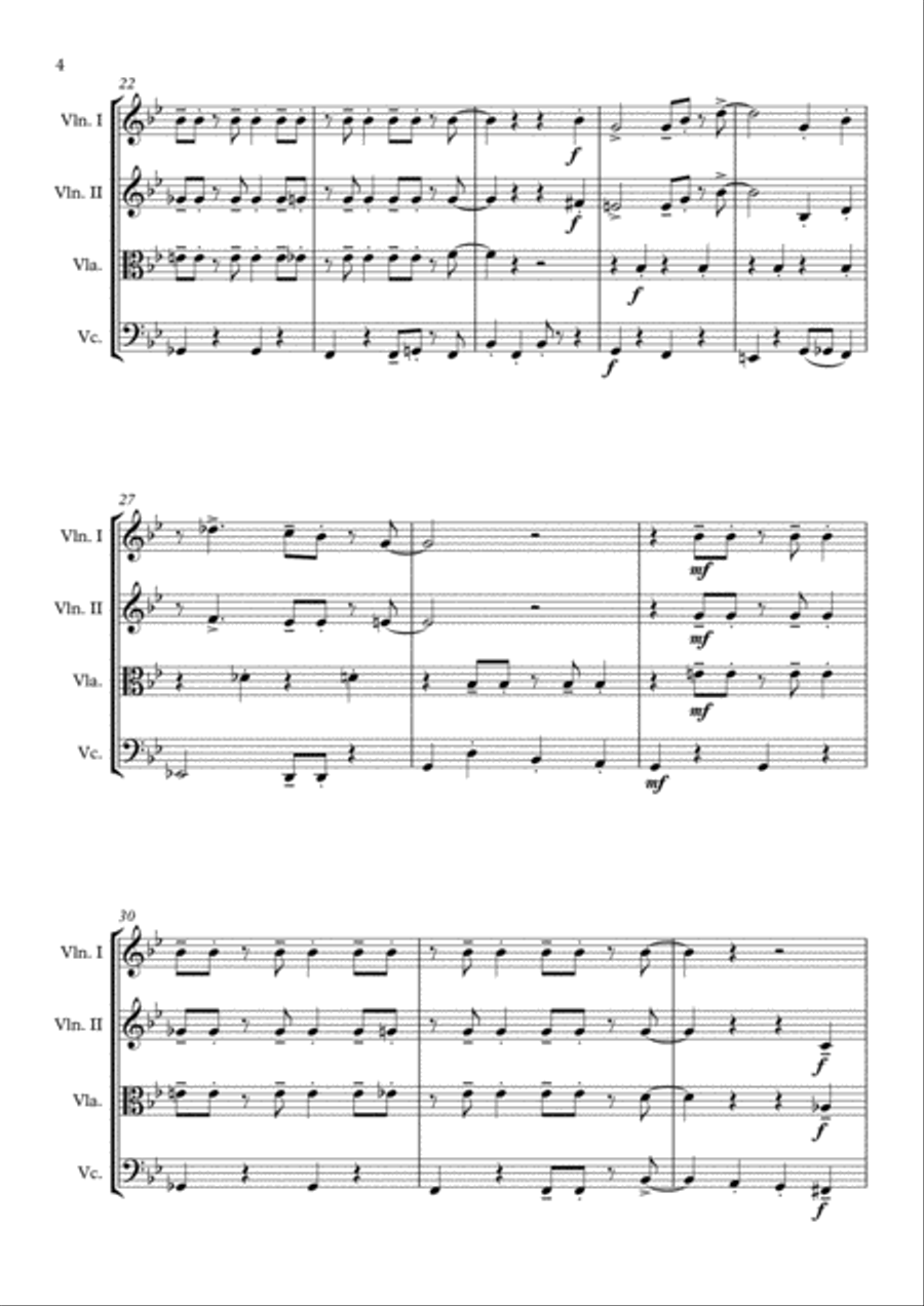 It Don't Mean A Thing (If It Ain't Got That Swing) String Quartet scores gallery preview page 5