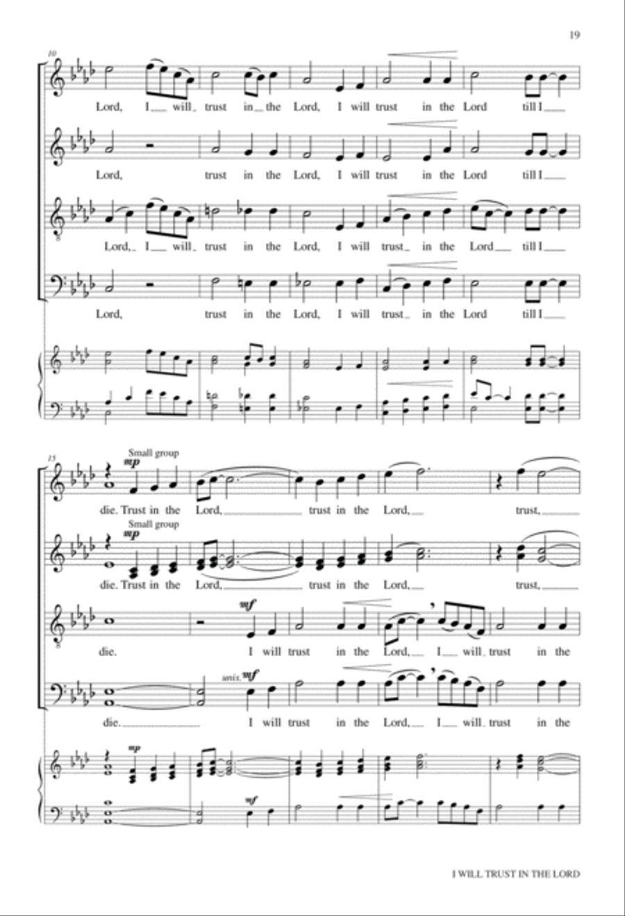 I Will Trust in the Lord 4-Part scores gallery preview page 7