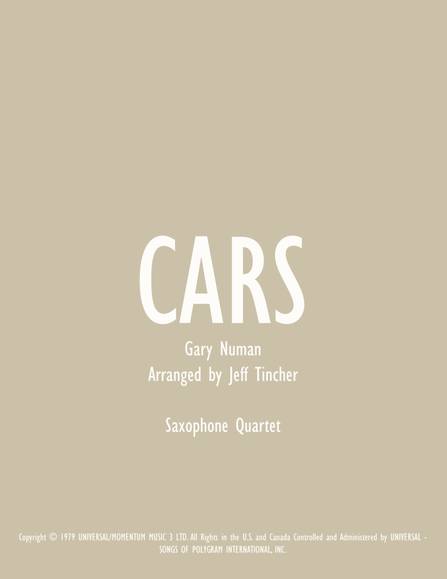 Cars Woodwind Quartet scores gallery preview page 1