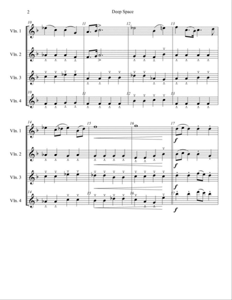 Deep Space Exploration String Quartet scores gallery preview page 3