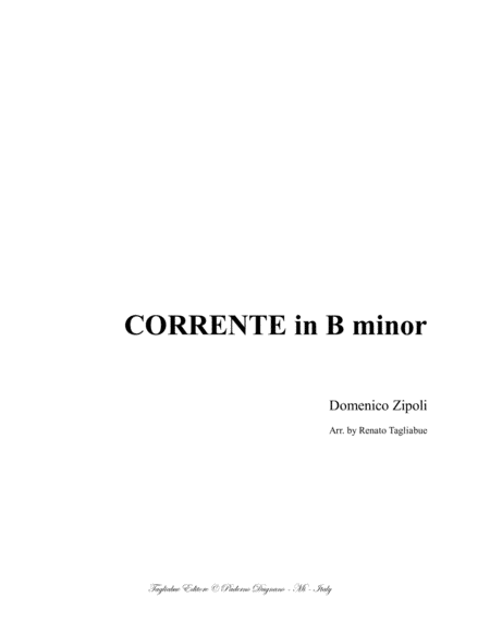 CORRENTE in B Minor - Zipoli - For Organ image number null