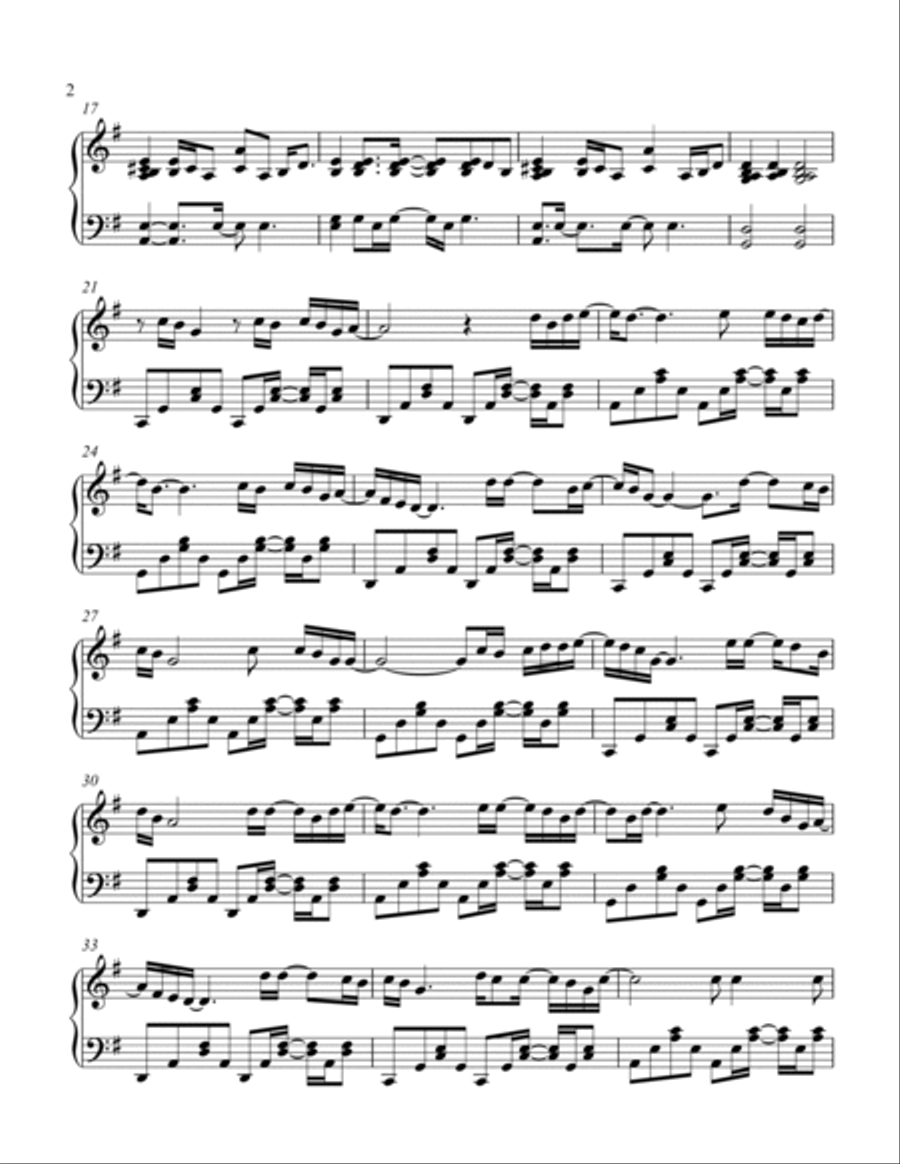 Wish You Were Here Piano Solo scores gallery preview page 2