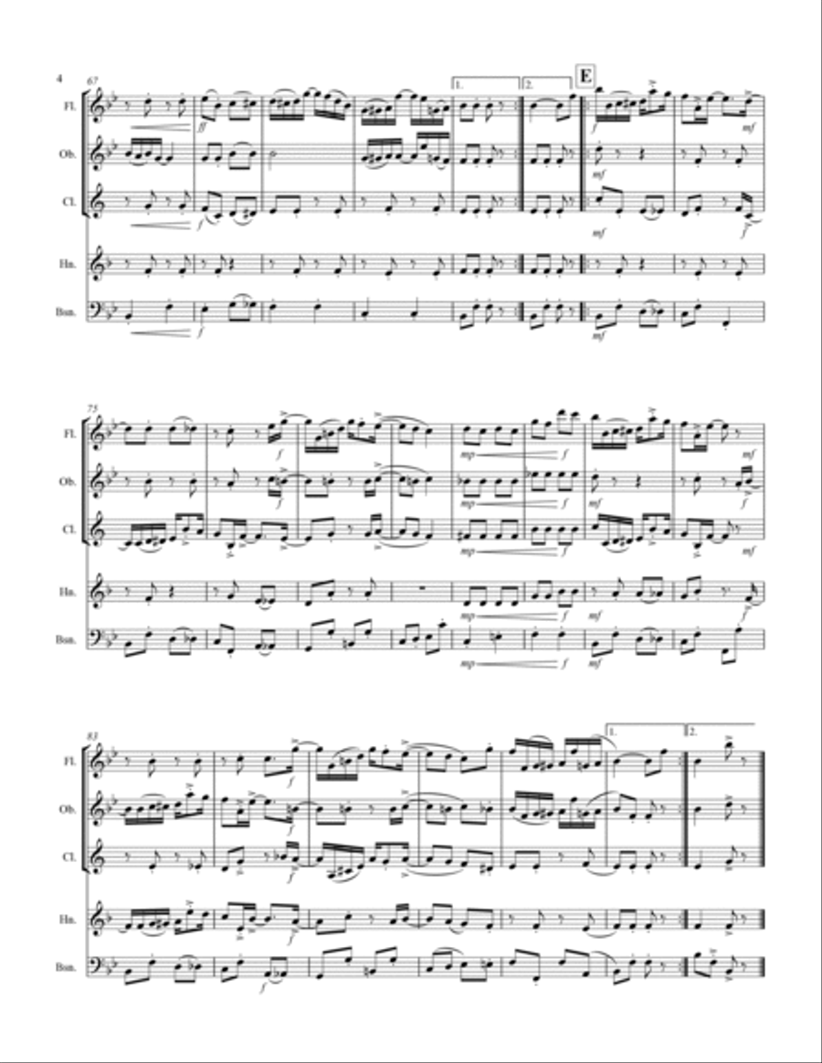 Joplin - “Something Doing” (for Woodwind Quintet) Woodwind Quintet scores gallery preview page 5