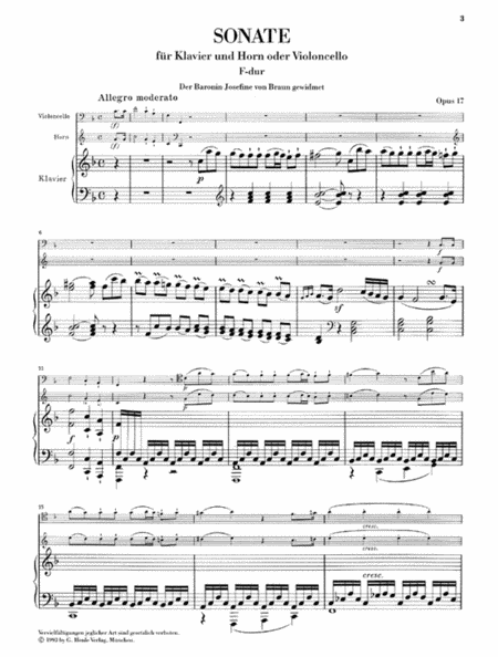 Works for Piano and One Instrument - Horn (Violoncello), Flute (Violin), Mandolin