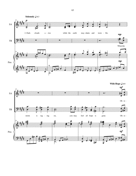 Sunday Will Come - SATB choir with piano accompaniment image number null