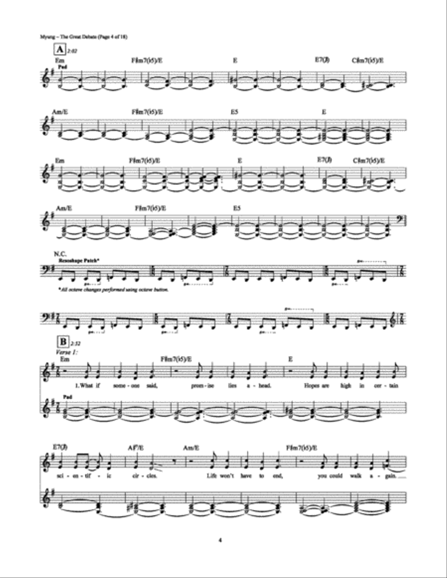 The Great Debate The Great Debate Piano, Vocal, Guitar scores gallery preview page 4