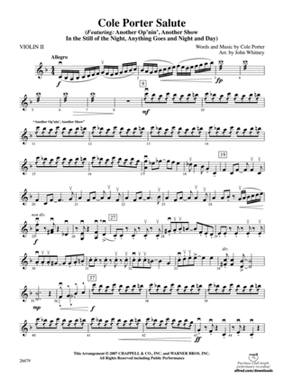 Cole Porter Salute: 2nd Violin