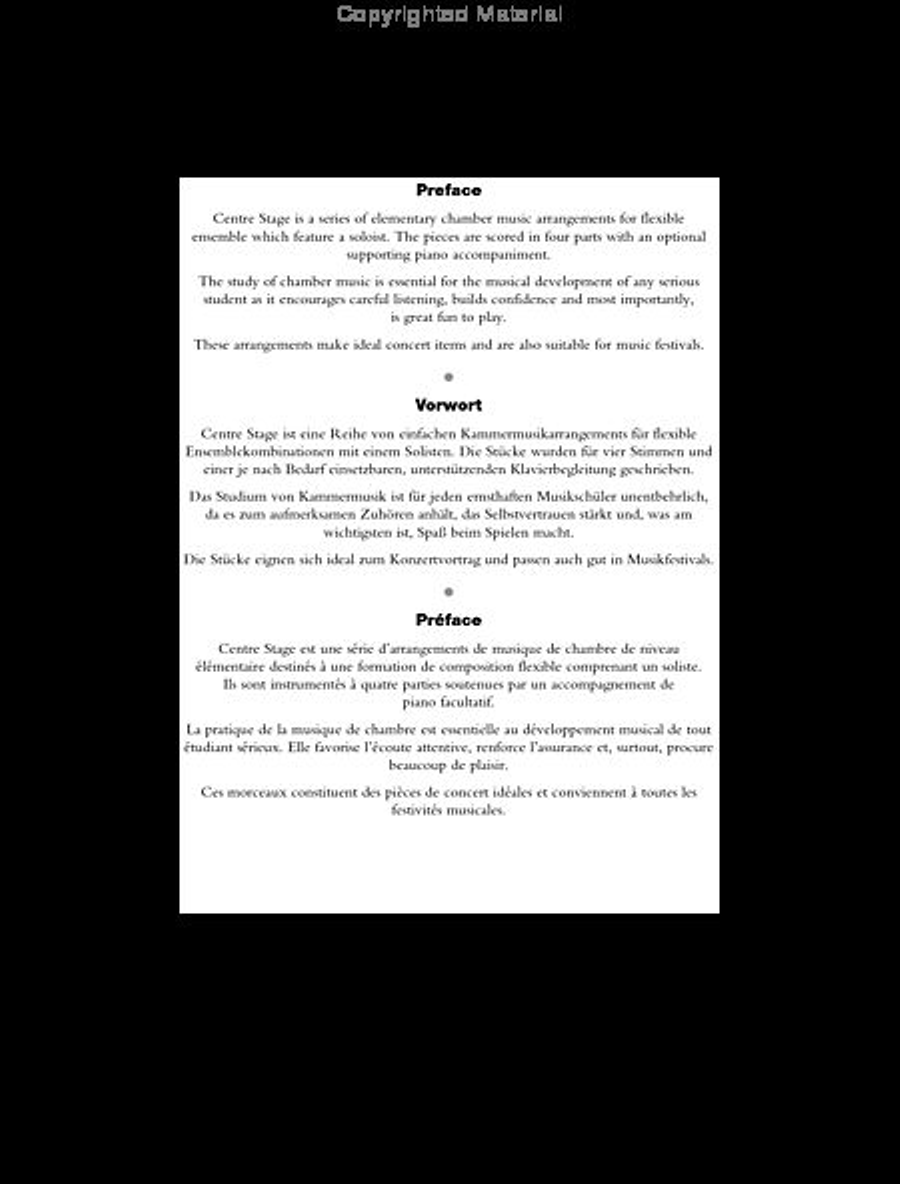Centre Stage 4 Centre Stage 4 Set of Parts scores gallery preview page 2
