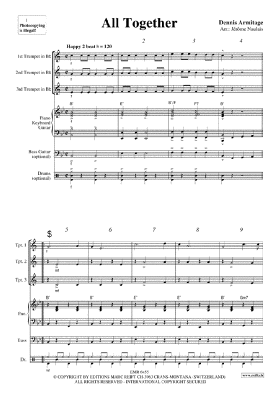 All Together All Together Trumpet Trio scores gallery preview page 3