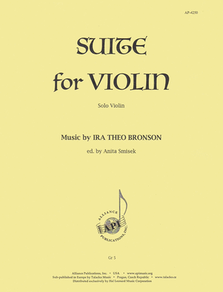 Book cover for Suite For Violin - Solo Vln