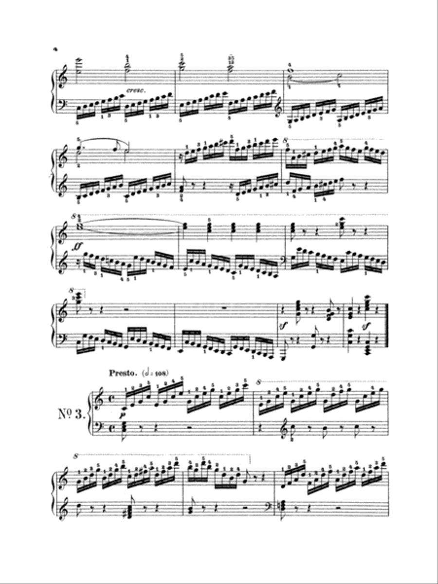 Czerny: School of Velocity, Op. 299 No. 3 (Volume I) Piano Solo scores gallery preview page 1