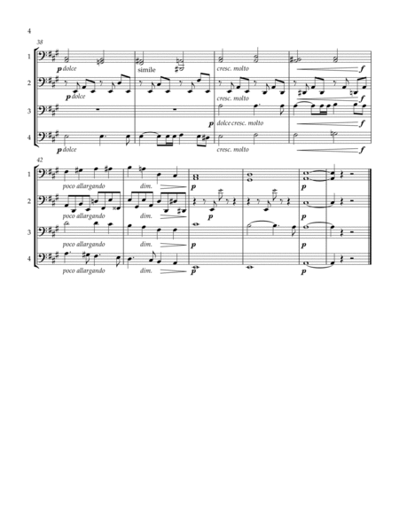 Fugue in A Minor for Cello Quartet image number null