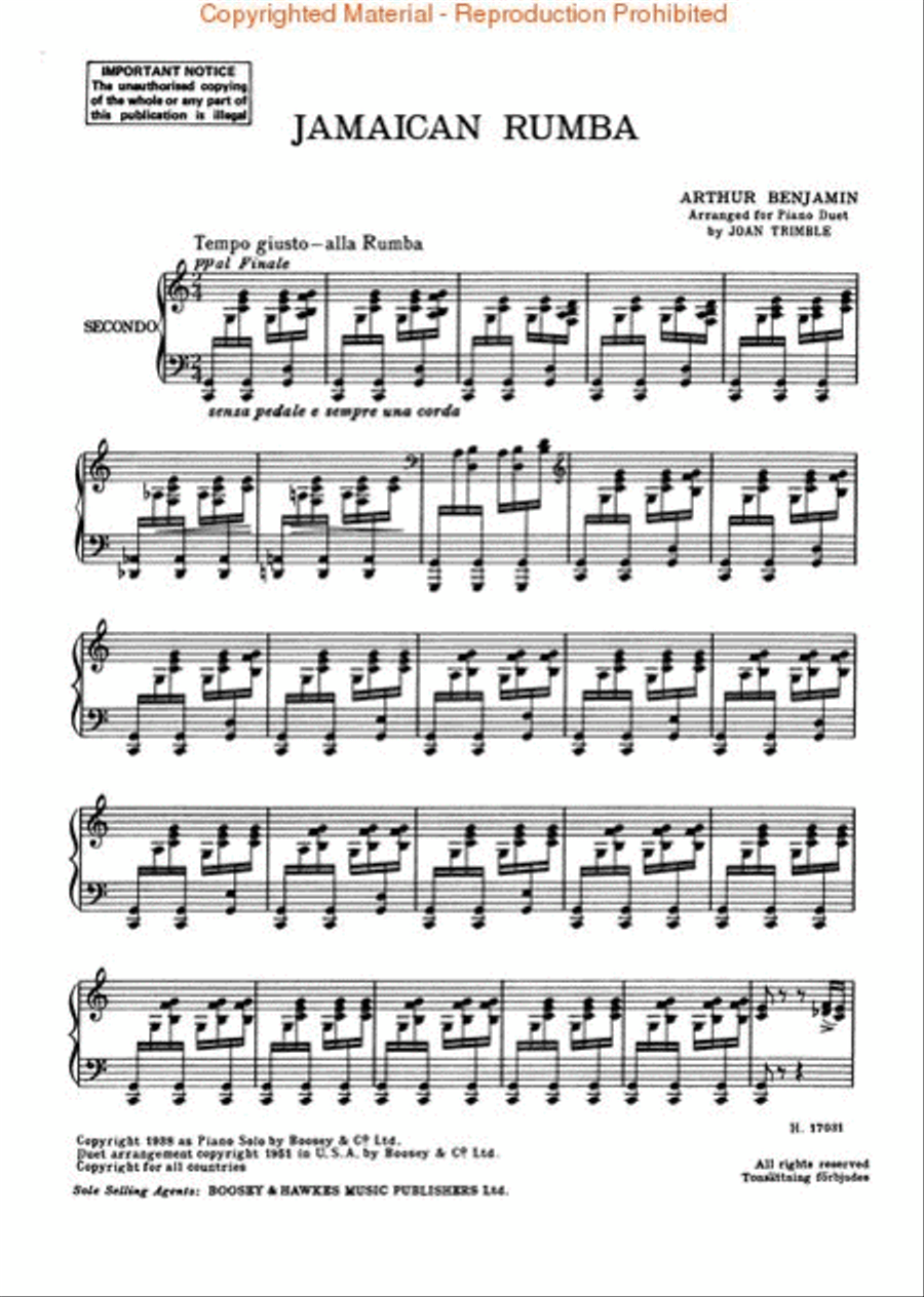 Jamaican Rumba 1 Piano, 4-Hands scores gallery preview page 2
