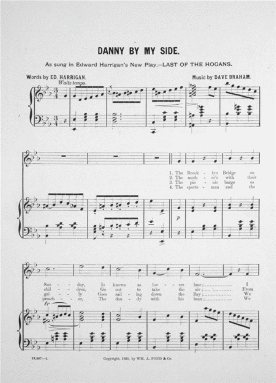 Danny By My Side. Song Voice scores gallery preview page 2