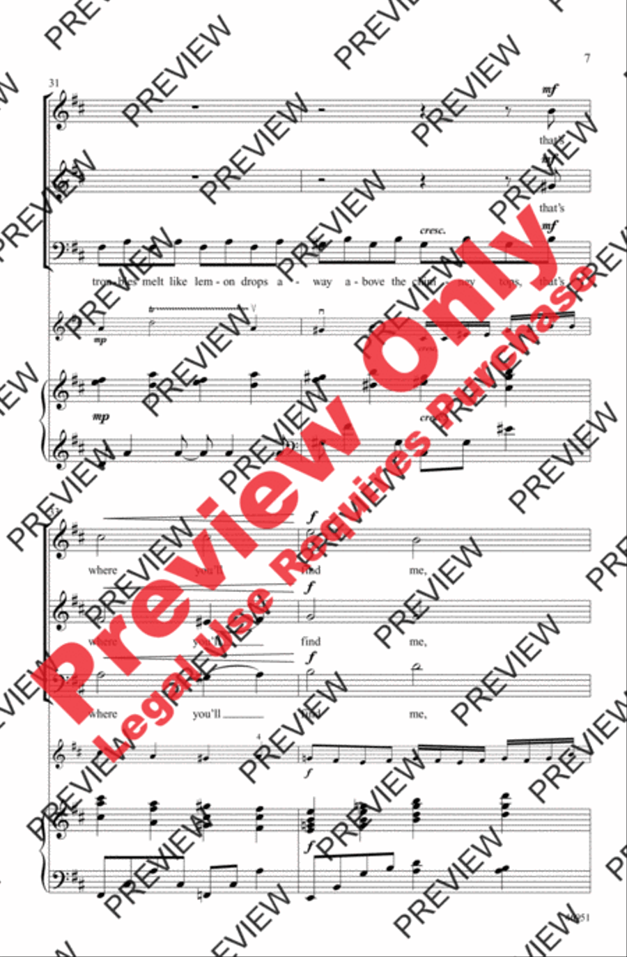 Over the Rainbow Over the Rainbow 3-Part scores gallery preview page 7