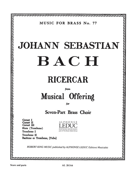 Ricercar De L'offrande Musicale (septet-brass)