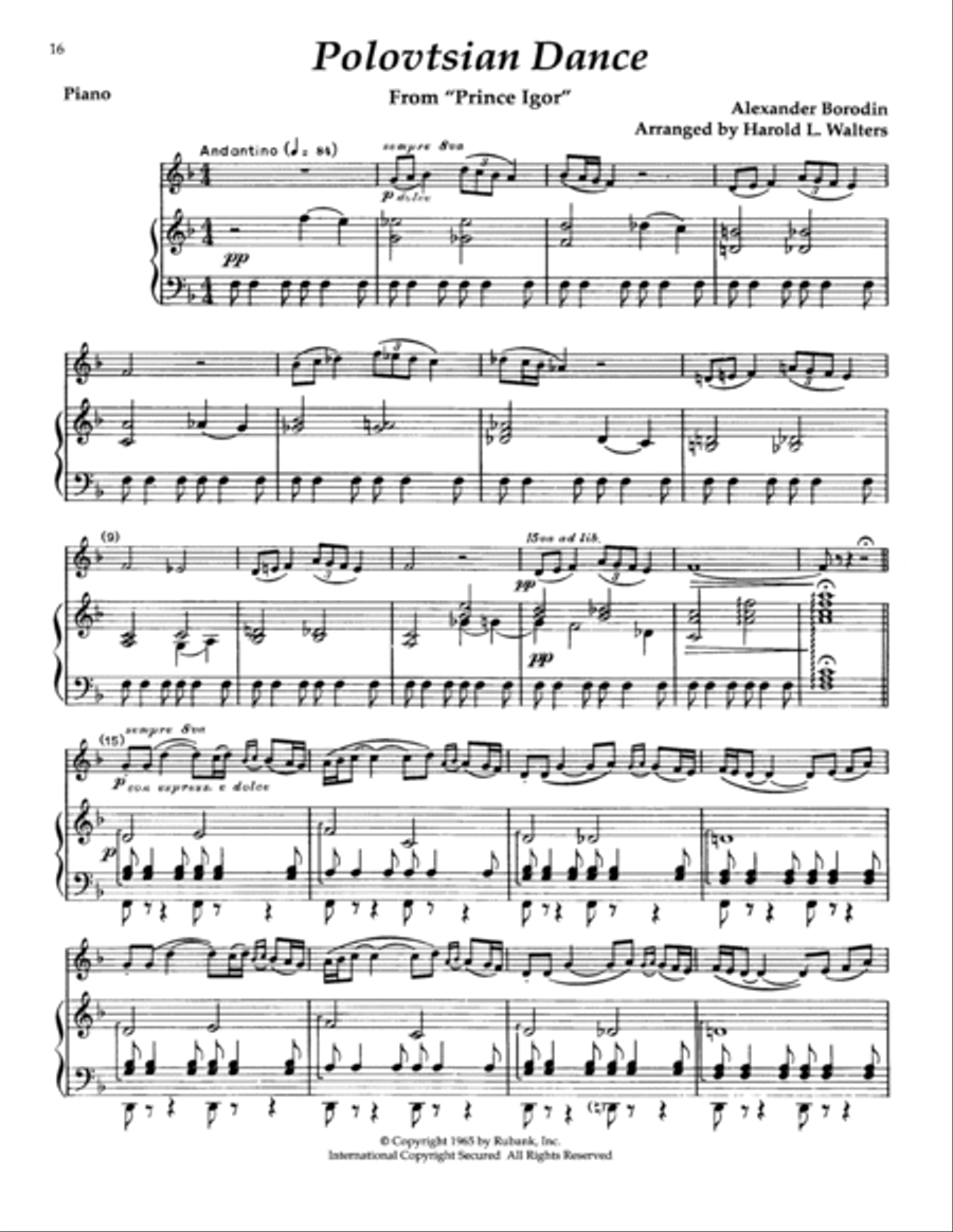 Polovetsian Dances School and Community scores gallery preview page 1