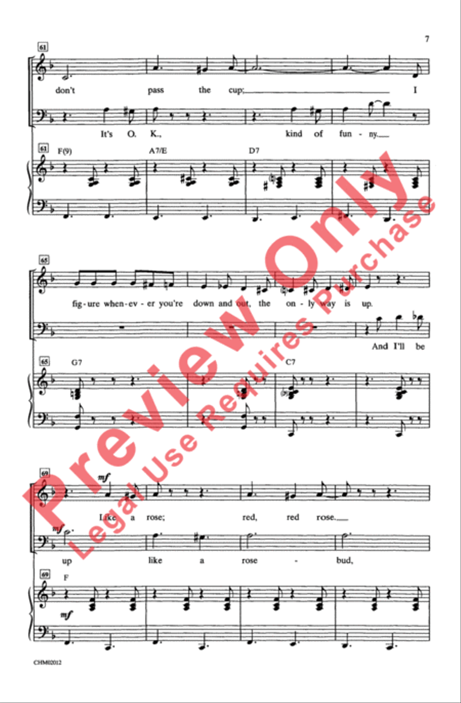 Hey, Look Me Over Unison Choir scores gallery preview page 7
