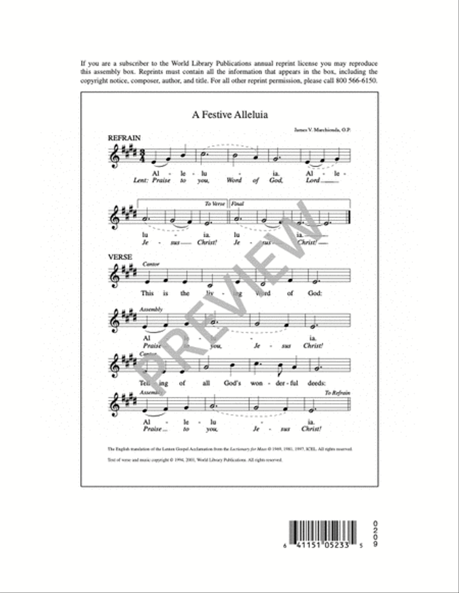 A Festive Alleluia 4-Part scores gallery preview page 5