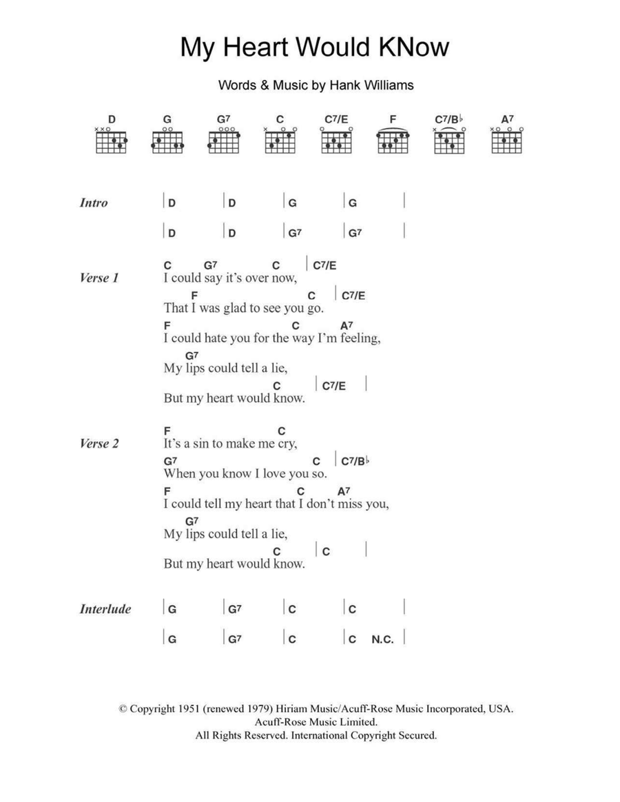 My Heart Would Know Acoustic Guitar scores gallery preview page 1