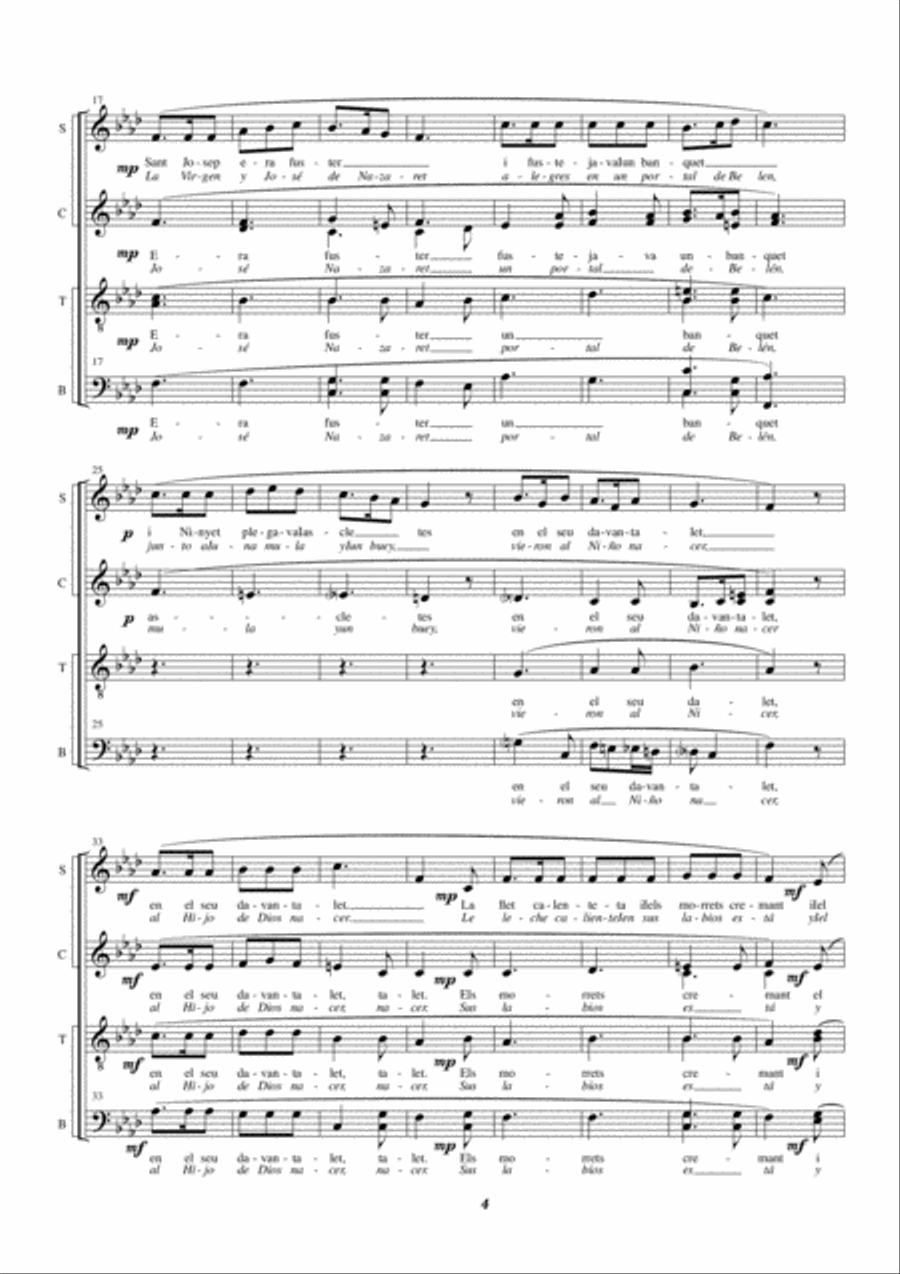 Sant Josep era fuster Sant Josep era fuster 4-Part scores gallery preview page 4