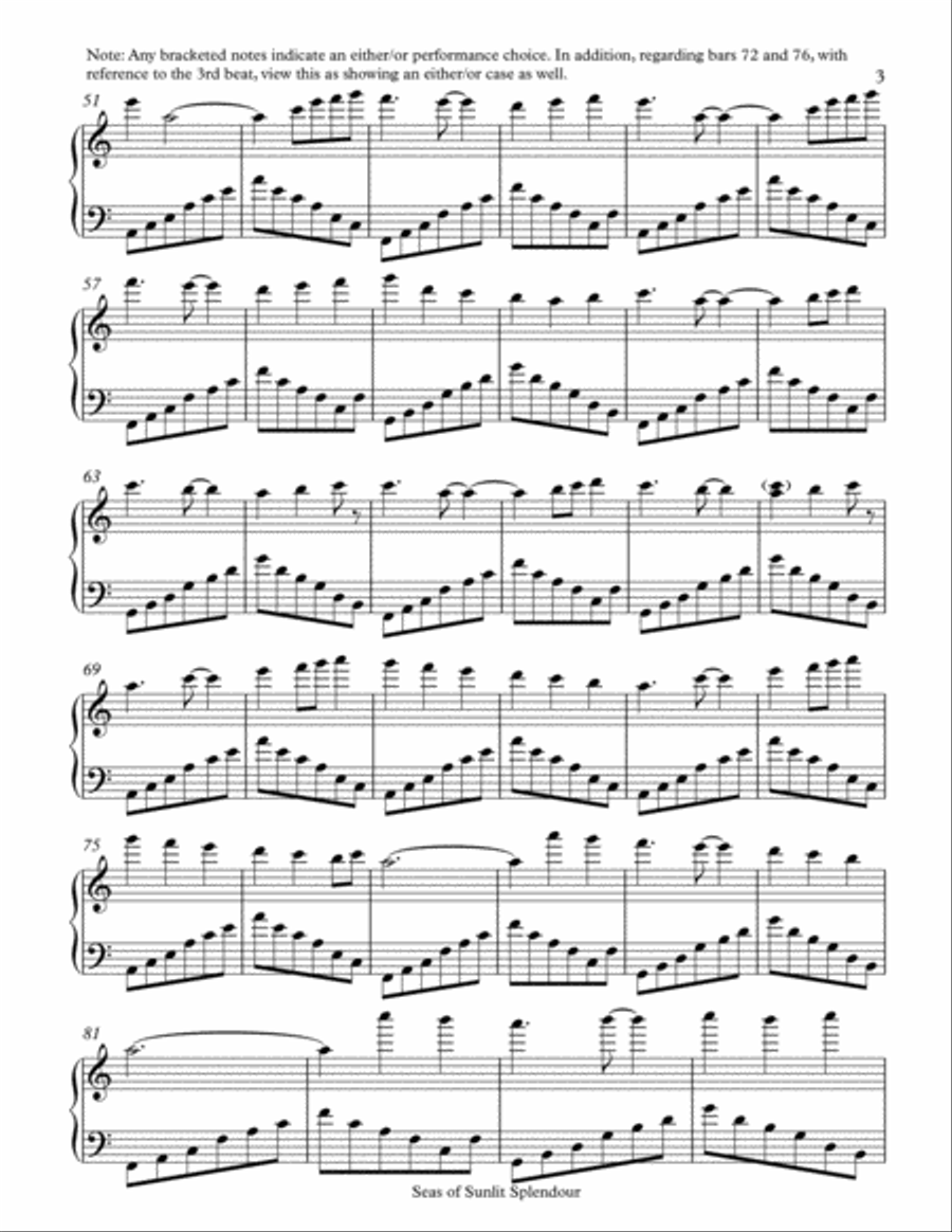Seas of Sunlit Splendour Seas of Sunlit Splendour Piano Solo scores gallery preview page 3