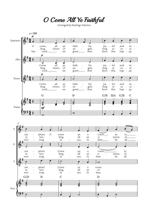 O Come All Ye Faithful (SAT choir and piano accompaniment)