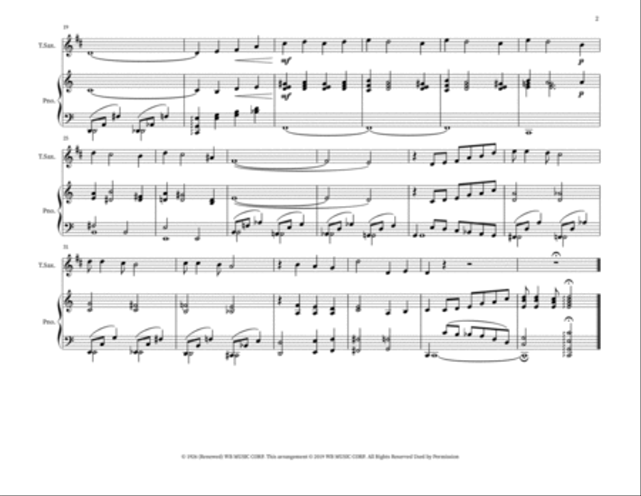 Someone To Watch Over Me Tenor Saxophone scores gallery preview page 2